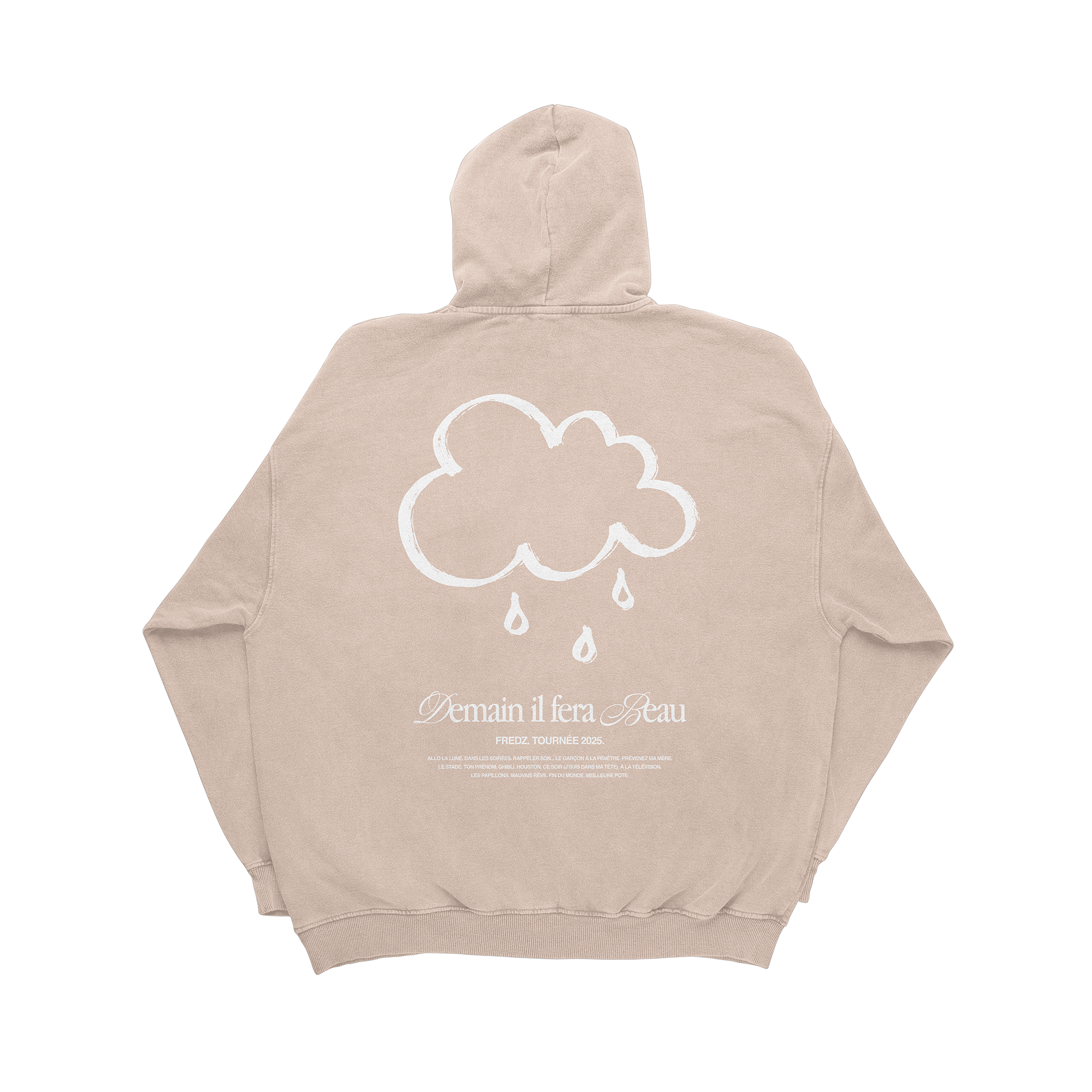 Hoodie Beige "Demain il fera beau"