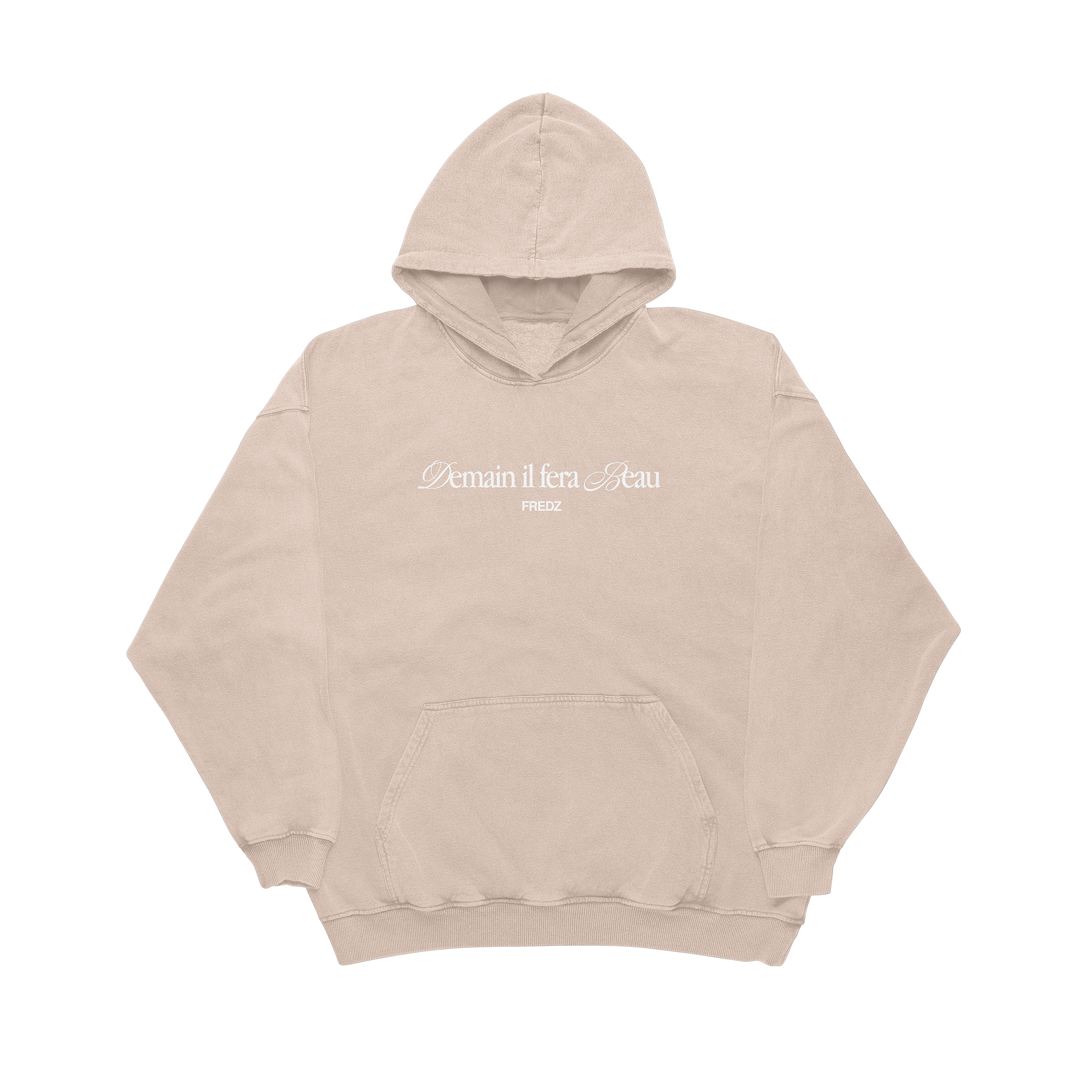 Hoodie Beige "Demain il fera beau"