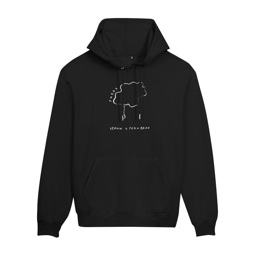 Hoodie noir "Demain il fera beau"